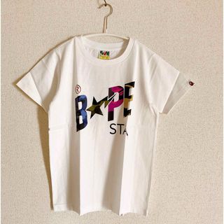 新品 半袖 Tシャツ A BATHING APE レディース XSエイプ 150