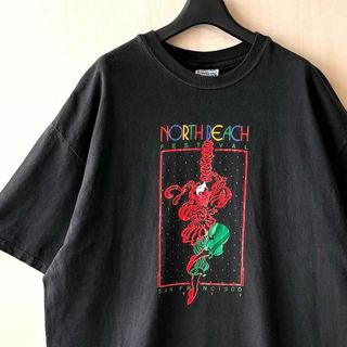 ヘインズ(Hanes)の90s USA製古着　ヴィンテージ　ヘインズ　ビーフィ　イベントTシャツ　アート(Tシャツ/カットソー(半袖/袖なし))