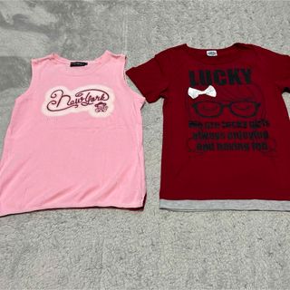 女の子　160 半袖T  Blue Cross ノースリーブL 2枚セット(Tシャツ/カットソー)