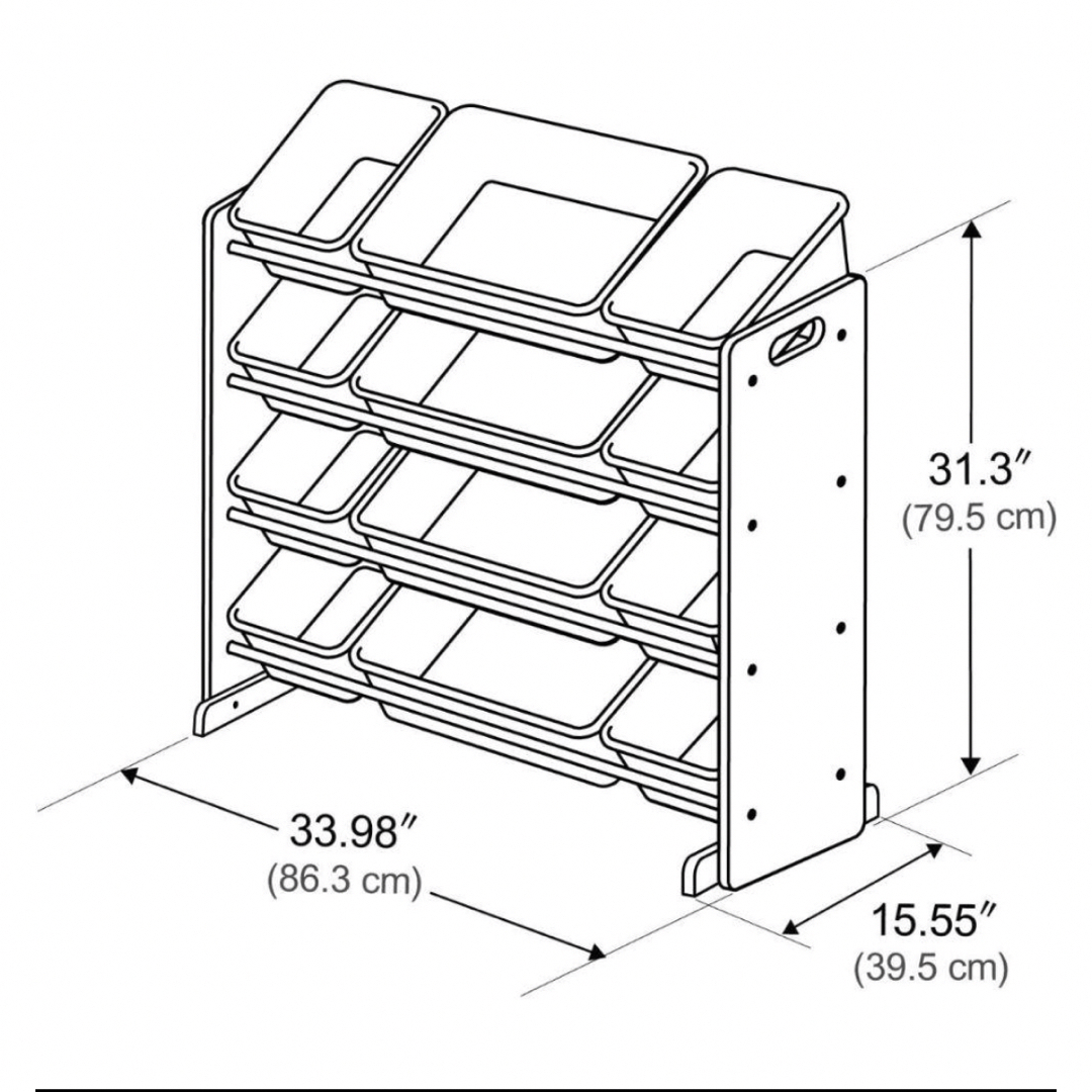 おもちゃ収納 棚 ラック 白ホワイト 幅86cm インテリア/住まい/日用品の収納家具(リビング収納)の商品写真