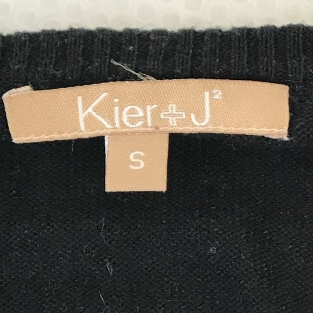 アメリカ人気ブランド★Kier + J★絹/シルク85%×カシミア15%♪長袖カーディガン【レディースS/黒×グレー系】230＄(3.4万円相当◆zBH312 BUZZBERG レディースのトップス(カーディガン)の商品写真