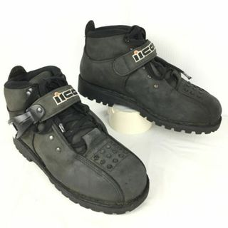 ICON/アイコン★オンロード/ライディング/バイク　ショートブーツ/シューズ【US8/26.0程度　黒/BLACK】Motorcycle Boots　管No.YR50 #BUZZBERG(ブーツ)