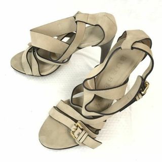 BURBERRY - バーバリー/Burberry★ハイヒールサンダル/アンクルストラップ【37/23.5/ベージュ/BEIGE】Shoes/sandal◆Q-171 #BUZZBERG