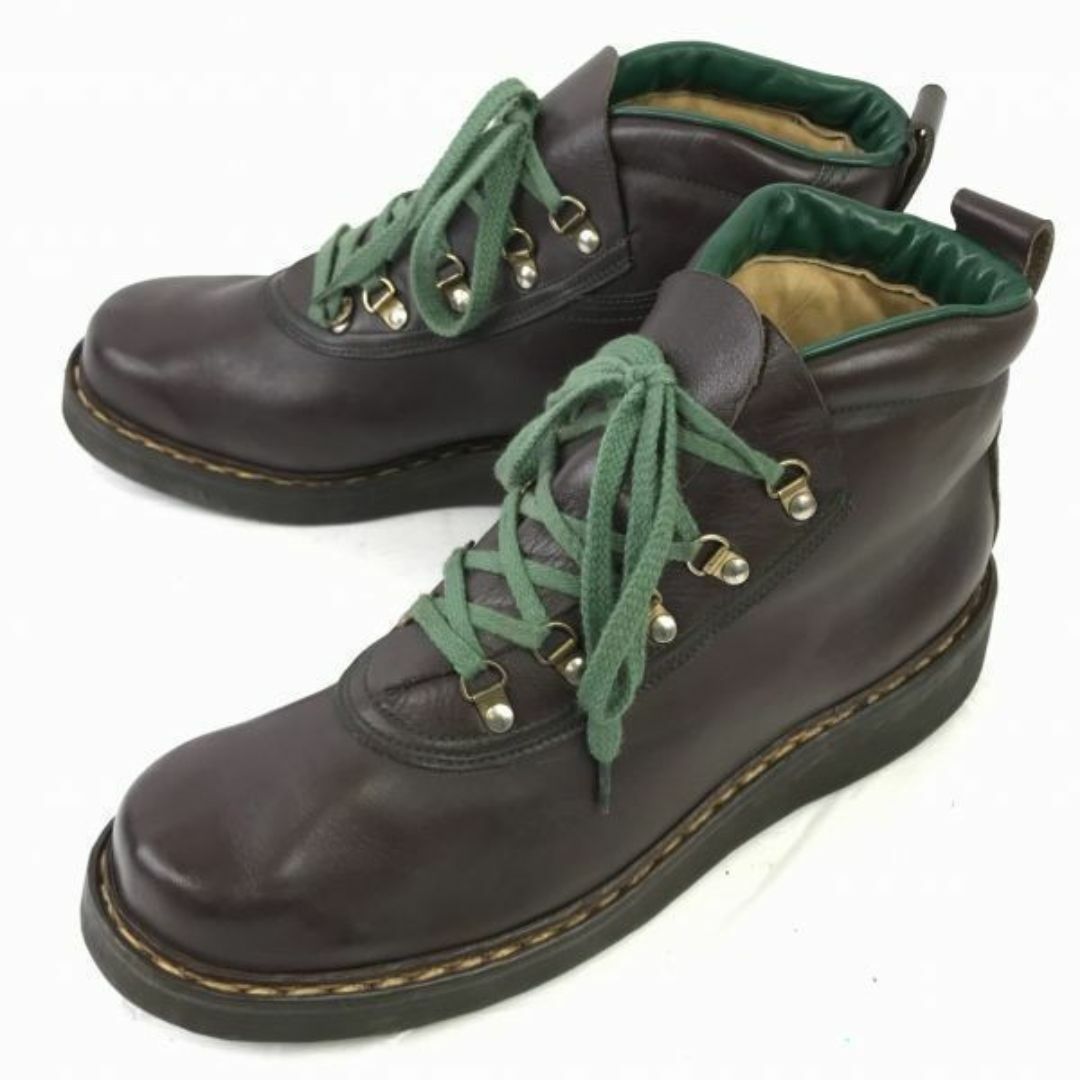 80s-90s?ビンテージ　超重厚本革/レザーショートブーツ【7　25.5程度/茶】Vintage　boots◆WB49-3#BUZZBERG メンズの靴/シューズ(ブーツ)の商品写真
