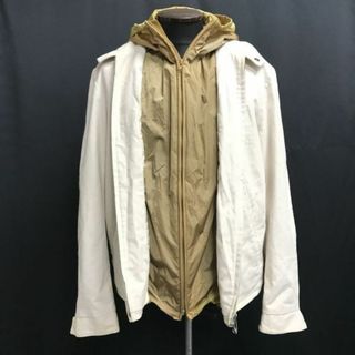 ゼニア/EZ BY ZEGNA/三陽商会★ナイロンライナー付き/コットンブルゾン/マウンテンパーカー【メンズM/白/white】Jackets/Jumpers◆mBH380 #BUZZBERG(ブルゾン)