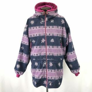 デサント/DESCENTE★フリース×ナイロン-リバーシブル/マウンテンパーカー/ブルゾン【メンズM/ピンク＆紫系】Coat/Jacket/Jumper◆mBH454 #BUZZBERG(マウンテンパーカー)