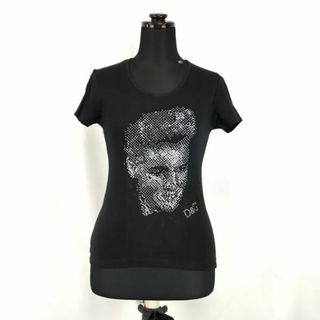 ドルチェアンドガッバーナ(DOLCE&GABBANA)のイタリア製★Dolce&Gabbana★半袖Tシャツ/スパンコール【レディースM/黒/ブラック】◆senBG872 #BUZZBERG(Tシャツ(半袖/袖なし))