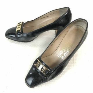 フェラガモ(Ferragamo)のフェラガモ/Salvatore Ferragamo★パンプス/ハイヒール【5C/22.5/黒/BLACK】Shoes/pumps◆Q-182#BUZZBERG(ハイヒール/パンプス)