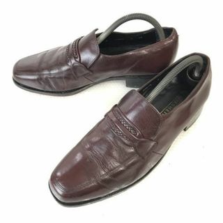 90s/Vintage★フローシャイム/FLORSHEIM★本革/グッドイヤー製法/ローファー/モカシン【9.5D/27.0/茶/BROWN】ビジネス/dress shoes◆D-46#BUZZBERG(スリッポン/モカシン)