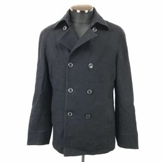 クランプリュスオム /KLEIN PLUS HOMME★ショート丈/ピーコート【47(フリー)/メンズM程度/黒/black】総裏地/Coats◆mBH334 BUZZBERG(ピーコート)