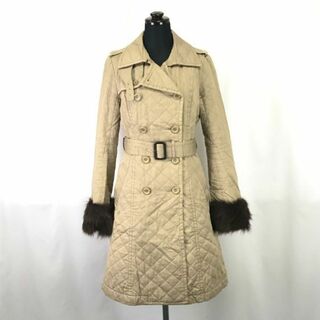 ジルスチュアート/JILLSTUART★ブルーフォックスファー袖裾/トレンチコート【レディースS/ベージュ/beige】Coats/Jackets/Jumpers◆mBH317 BUZZBERG(トレンチコート)