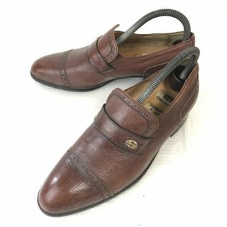 90s?Vintage/日本製★ホープ/hope DELUXE★シボ本革/ローファー/モカシン【24.0EE/茶/BROWN】ビジネス/dress shoes◆F-116#BUZZBERG(スリッポン/モカシン)