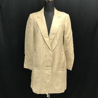 日本製★マカフィー/MACPHEE★シルク54%×麻46%/ロング丈ジャケット【38/レディースM/ベージュ/beige/春夏】絹/リネン/Coat/Jacket◆cBH595 #BUZZBERG(ブルゾン)