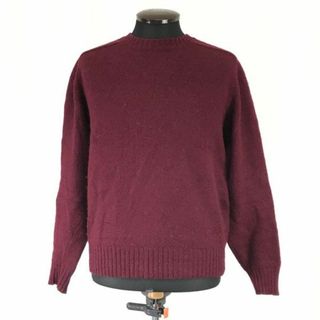 ゴールドウィン製★ノースフェイス/THE NORTH FACE★ROCK SOLID/100％ウールセーター【メンズS/dark red】Tops/sweater◆cBH581 #BUZZBERG(ニット/セーター)