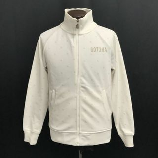 ガッチャ/GOTCHA★ジップアップ/スウェットジャケット【メンズM-38/白/white】ゴルフ/ジャージ/春夏ブルゾン/Jacket/Jumper◆cBH549 #BUZZBERG(ブルゾン)