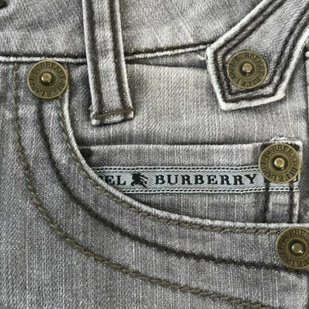 三陽商会★バーバリーブルーレーベル/BURBERRY BLUE LABEL★グレーデニムパンツ【サイズ24/股下82cm/gray】ジーンズ/pants/Trouser◆cBH538 #BUZZBERG レディースのパンツ(デニム/ジーンズ)の商品写真