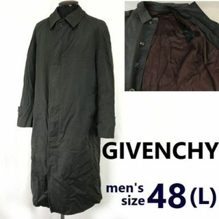 イタリア製/正規代理店★ジバンシー/GIVENCHY★ライナー付き/ロング丈/ステンカラーコート【48/メンズL/チャコールグレー】Coat◆cBH485 #BUZZBERG(ステンカラーコート)