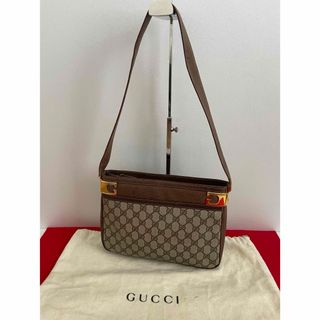 グッチ(Gucci)のGUCCI オールドグッチ　ショルダーバッグ　茶　ゴールド金具(ショルダーバッグ)