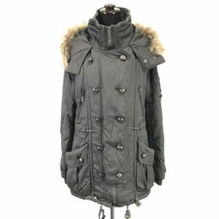 セシルマクビー/CECILMcBEE★中綿入り/モッズコート【F/レディースM程度/グレー系/gray系】着脱ファー/Coats/Jackets/Jumpers◆cBH309 #BUZZBERG(モッズコート)