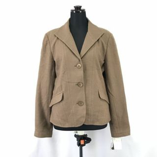 定価3万↑新古品★ANTHURIUM/アンスリウム★ウール100％/ショートコート/秋冬ジャケット【women’s -L/茶/brown】Coats/Jumpers◆cBH279 #BUZZBERG(テーラードジャケット)