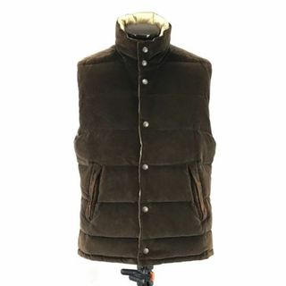 聖林公司★ブルーブルー/BLUE BLUE★ベロア地/ダウンベスト【Mens size -L/茶/BROWN】ハリウッドランチマーケット/down vest◆cBH269 #BUZZBERG(ダウンベスト)