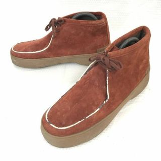 HUSH PUPPIES★スエード本革/厚底クレープソール/ワラビーブーツ/【41/25.5cm/茶/BROWN】デザートブーツ/Shoes◆bWB99-9 #BUZZBERG(ブーツ)