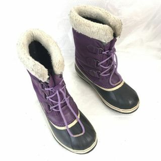 カナダ老舗★ソレル/SOREL★スノーブーツ【24.0/紫/purple】インナー付き/雪作業/防水◆bWB74-21 #BUZZBERG(ブーツ)