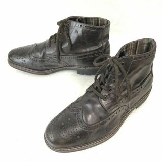 ドイツ製★Lloyd/ロイド★本革/ウイングチップトゥ/ショートブーツ【7.5F/26.0/茶/BROWN】チャッカ/Shoes/boots◆bWB93-25　#BUZZBERG(ブーツ)