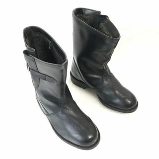 70sポーランド軍物?/Vintage★1973/olejoodporne/UNIWARSAL★本革/ミリタリーブーツ【26.0/黒/BLACK】コマンド/コンバット/Shoes◆bWB89-8 #BUZZBERG(ブーツ)