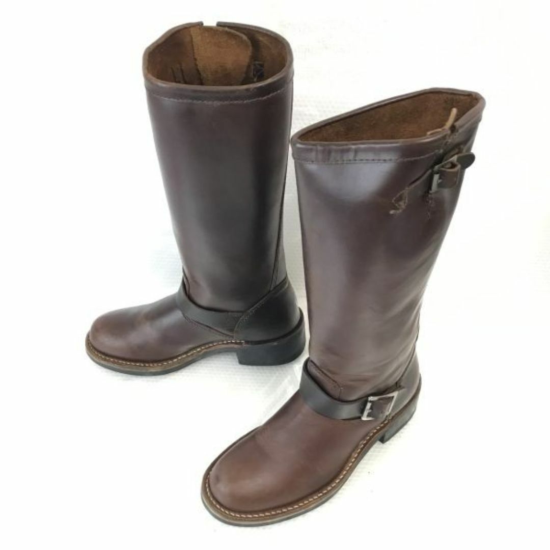 WALKER/ウォーカー★グッドイヤー製法/本革/オールレザー/ロングエンジニアブーツ【24.0/茶/BROWN】Shoes◆bWB89-3 #BUZZBERG メンズの靴/シューズ(ブーツ)の商品写真