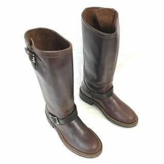 WALKER/ウォーカー★グッドイヤー製法/本革/オールレザー/ロングエンジニアブーツ【24.0/茶/BROWN】Shoes◆bWB89-3 #BUZZBERG(ブーツ)