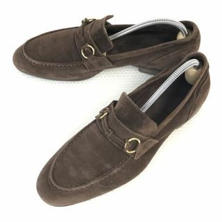 イタリア製★バーニーズニューヨーク/BARNEYS NY★スエード本革/ビットモカシン【39/24.5/茶/BROWN】ビジネス/dress shoes◆A-159 #BUZZBERG(ドレス/ビジネス)