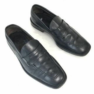 ビンテージ★モレスキー/moreschi★本革/マッケイ製法/スリッポンシューズ【7.5/26.0/黒/BLACK】ローファー/ビジネス/dress shoes◆bG-159#BUZZBERG(スリッポン/モカシン)