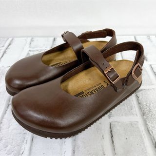 ビルケンシュトック(BIRKENSTOCK)の《未使用品》ビルケンシュトック モロッコ レザーシューズ ストラップ ブラウン(サンダル)