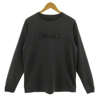 チャンピオン(Champion)のチャンピオン Tシャツ 長袖 ロンT ロゴプリント ロゴワッペン グレー L(その他)