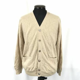 Clothing Collection★カシミヤ100%/長袖カーディガン【Mens size -L/ベージュ/beige】cardigan◆BG973 #BUZZBERG(カーディガン)