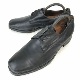 80sベルギー軍?★RUGAK★本革/サービスシューズ【43/27.5-28.0/黒/BLACK】ビンテージ/オフィサー/dress shoes◆bH-140 #BUZZBERG(ドレス/ビジネス)