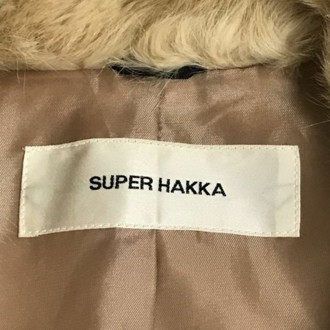 Super Hakka★ラビットファー/毛皮ジャケット/ショートコート/ブルゾン【size-M程度/ベージュ】Coats/Jackets/スーパーハッカ◆BH109 #BUZZBERG レディースのジャケット/アウター(毛皮/ファーコート)の商品写真