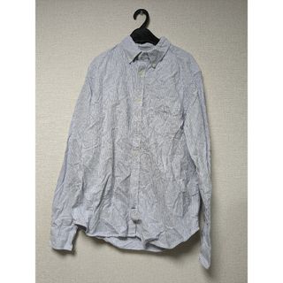 ギャップ(GAP)のGAP オックスフォード シャツ M ストライプ 青 ブルー ギャップ 長袖(シャツ)