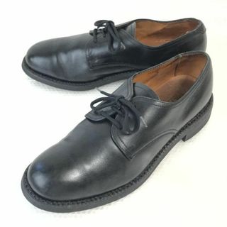 オランダ老舗/Vintage★ヴァン ライアー/VAN LIER★本革/グッドイヤー製法/プレーントゥ【41/25.5-26.0/黒/BLACK】dress shoes◆bi-193 #BUZZBERG(ドレス/ビジネス)