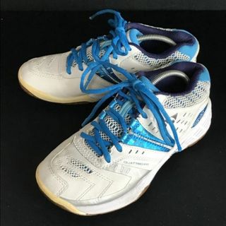 YONEX/ヨネックス★カーペットコートにも/ノンマーキングラバー/テニスシューズ【US7/23.5cm/白×青/white×blue】Shoes/trainers◆bQ-446　#BUZZBERG(スニーカー)