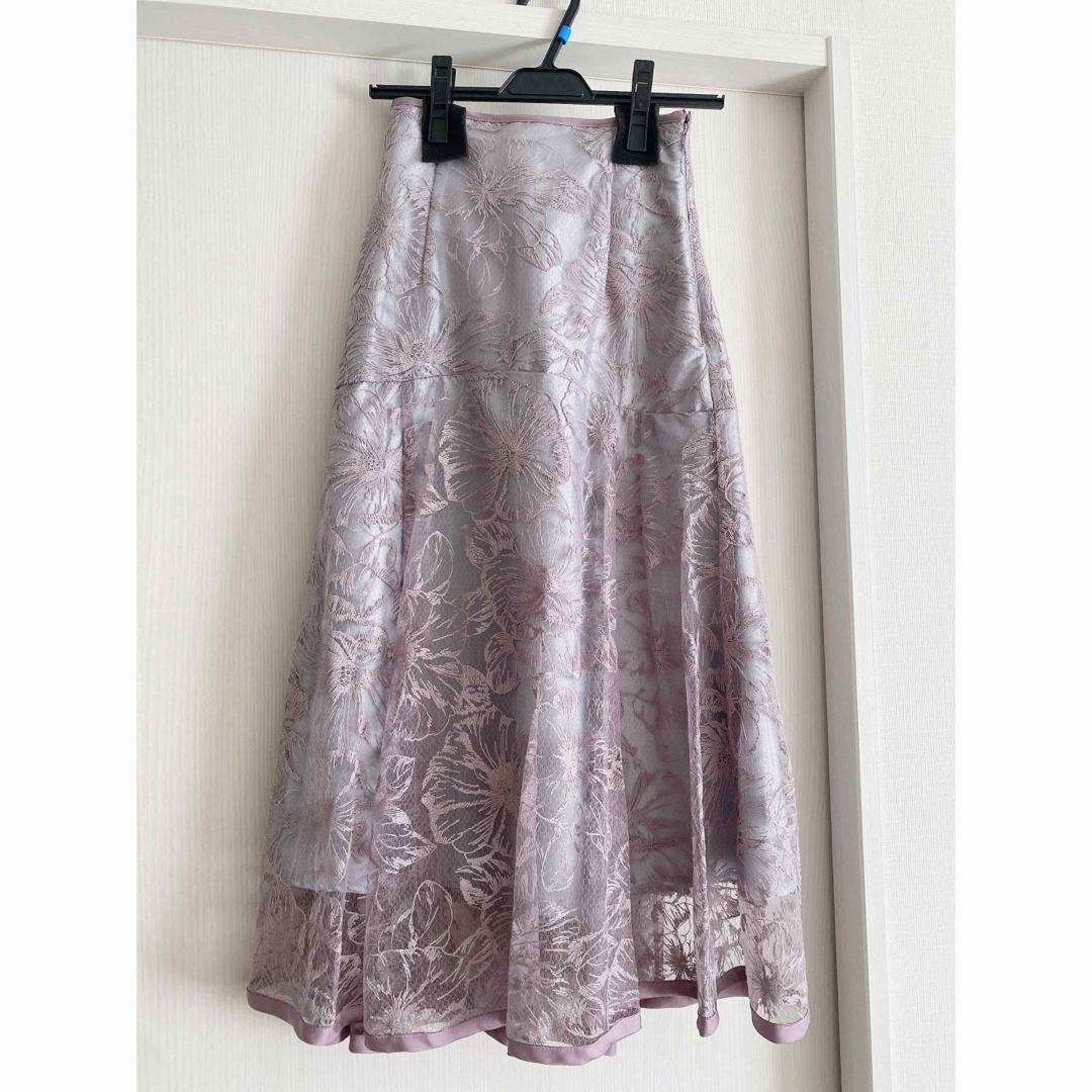 Rirandture(リランドチュール)の[新品未使用]綿タッチ刺繍レーススカート　リランドチュール   レディースのスカート(ひざ丈スカート)の商品写真