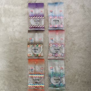 DAISO - ダイソー 装飾テープ 6個セット No.196〜201