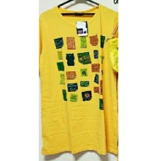 ドラッグストアーズ(drug store's)の*未使用　drug store's　ロング丈Tシャツ　イエロー(Tシャツ(半袖/袖なし))