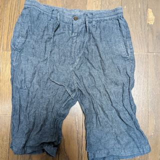 無印良品 麻 ショートパンツ S 短パン ネイビー