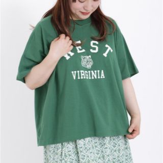 サマンサモスモス(SM2)の★新品★サマンサモスモス  ロゴアソートプリントTシャツ グリーン(Tシャツ(半袖/袖なし))