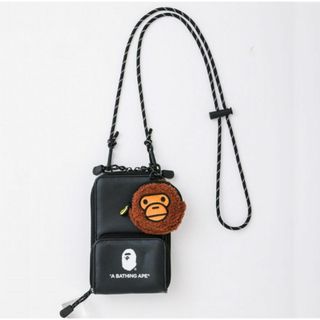 A BATHING APE - A BATHING APE スマホショルダーバッグ　ブラック