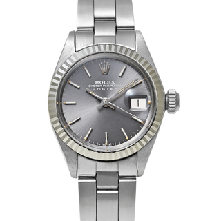 ロレックス(ROLEX)のROLEX オイスターパーペチュアル デイト Ref.6917 グレー アンティーク品 レディース 腕時計(腕時計)