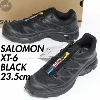 サロモン(SALOMON)の23.5cm 新品 SALOMON XT-6 スニーカー サロモン ブラック 黒(スニーカー)