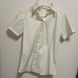 就活用半袖シャツ　ホワイト　レディース　白　7(Tシャツ(半袖/袖なし))